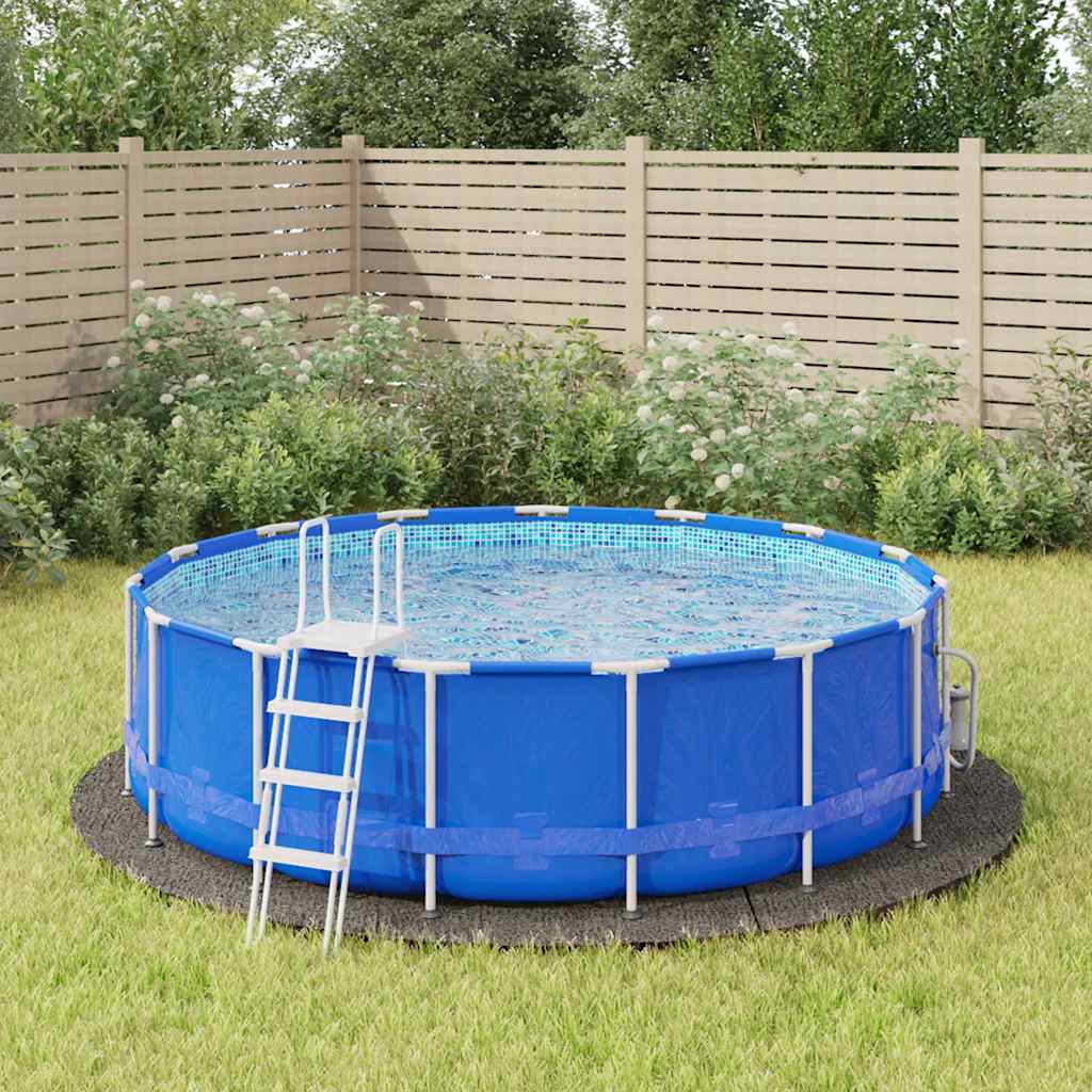 Telo Sotto Piscina Grigio Chiaro Ã˜396 cm Geotessile Poliestere