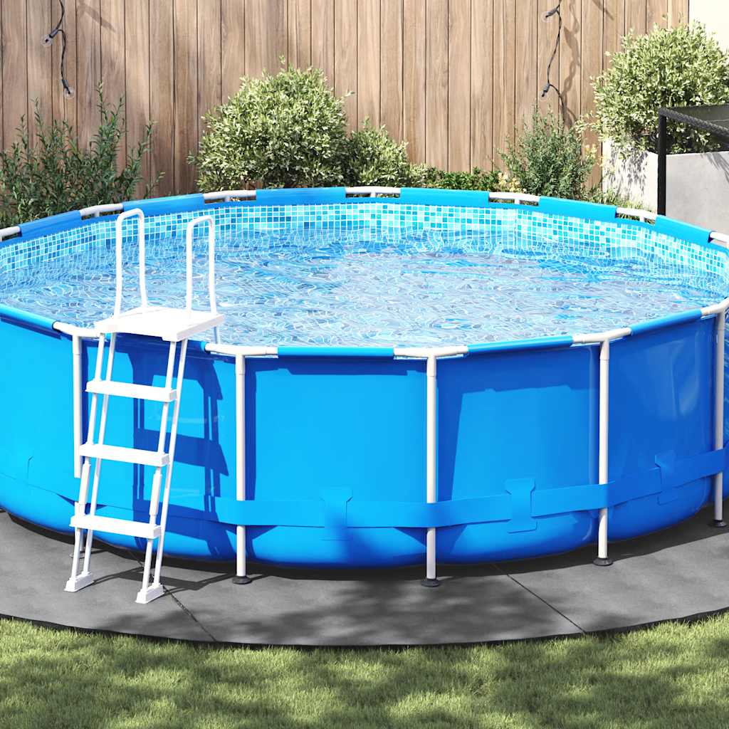 Telo Sotto Piscina Grigio Chiaro Ã˜500 cm Geotessile Poliestere
