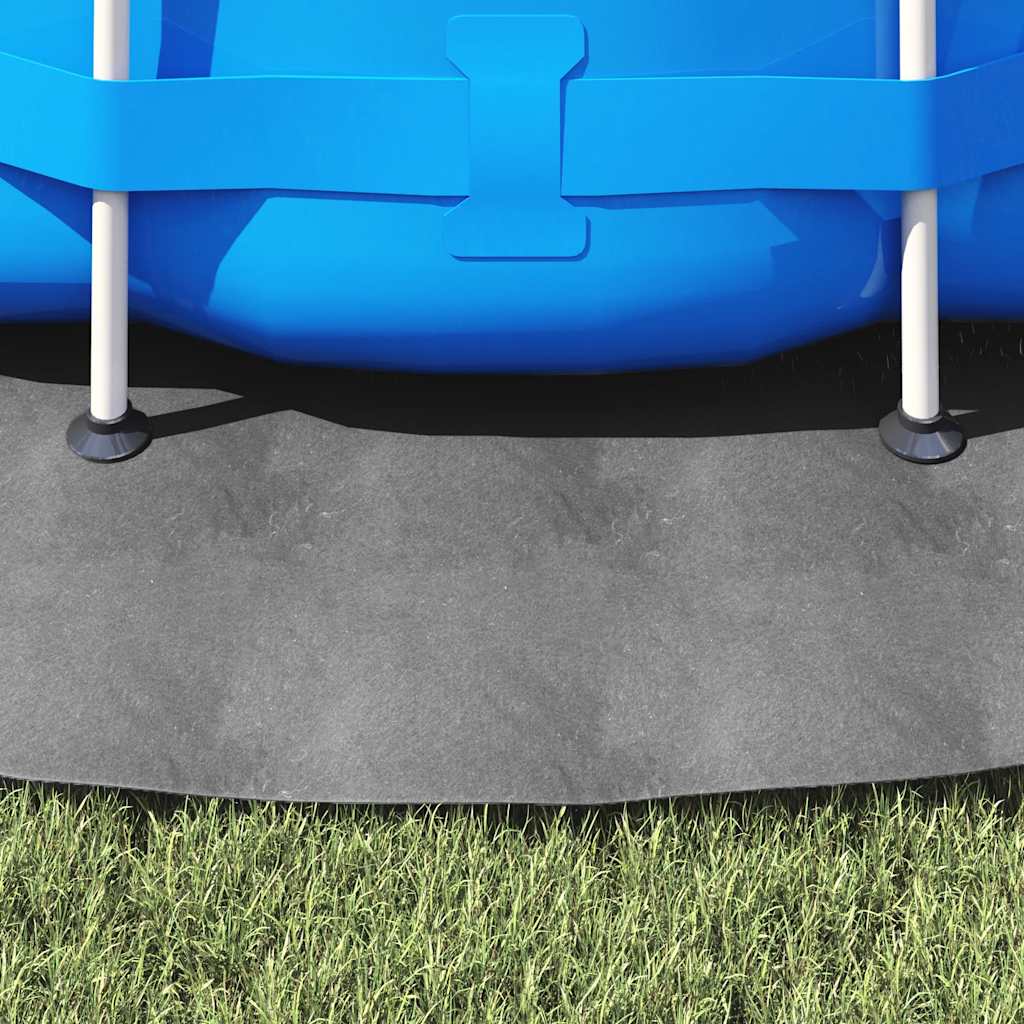 Telo Sotto Piscina Grigio Chiaro ÃƒËœ306 cm Geotessile Poliestere
