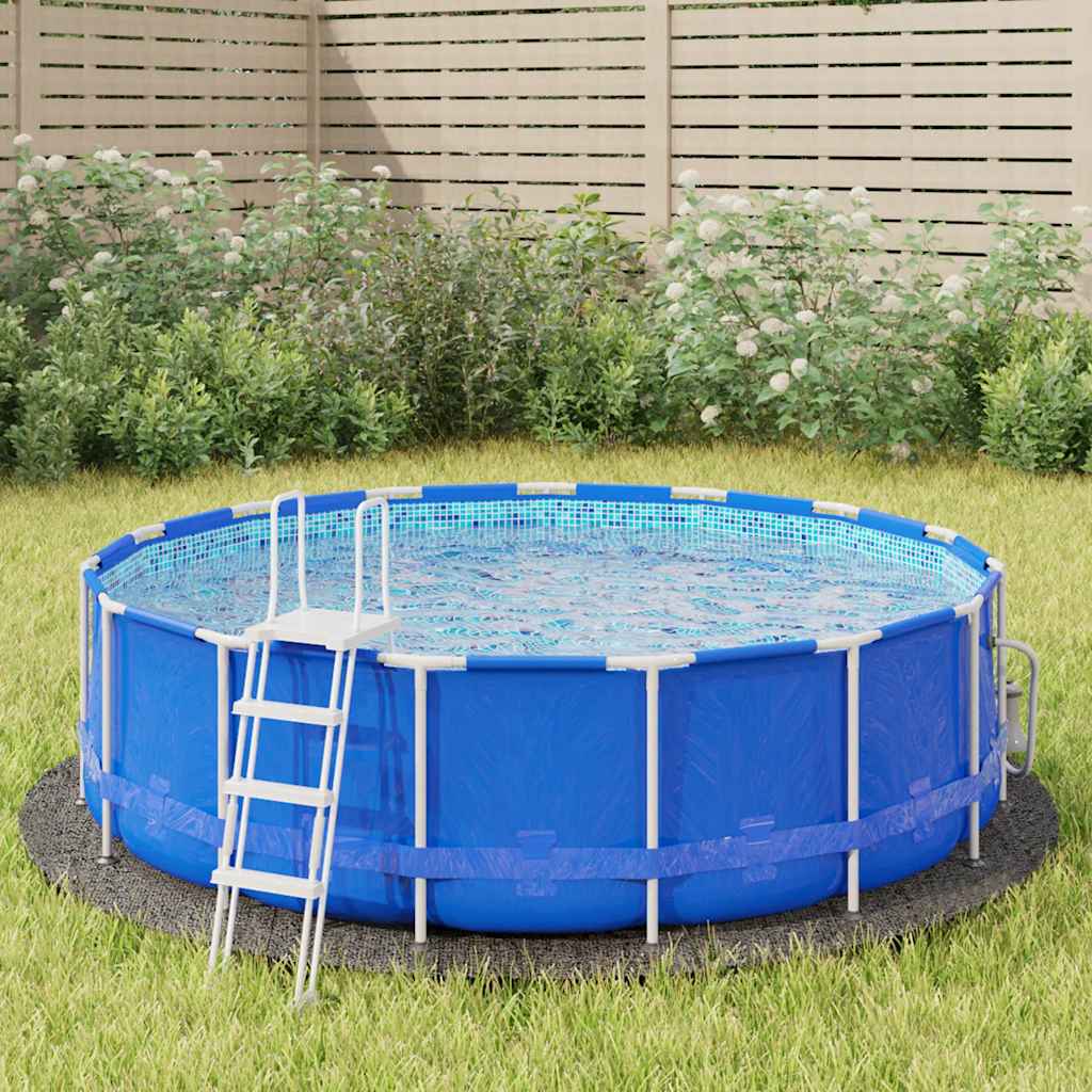 Telo Sotto Piscina Grigio Chiaro ÃƒËœ306 cm Geotessile Poliestere