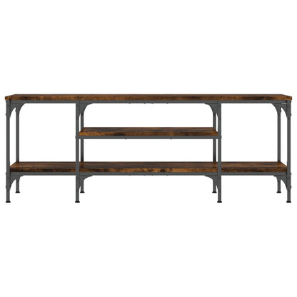 Mobile TV Rovere Fumo 121x35x45 cm in Legno Multistrato e Ferro