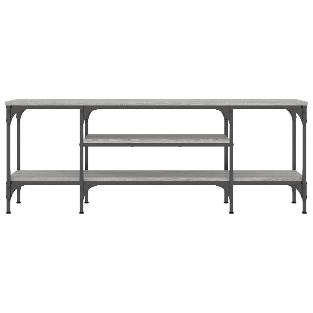 Mobile TV Grigio Sonoma 121x35x45 cm Legno Multistrato e Ferro