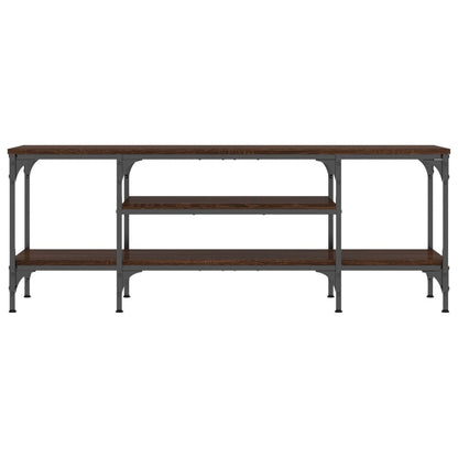 Mobile TV Rovere Marrone 121x35x45 cm Legno Multistrato e Ferro