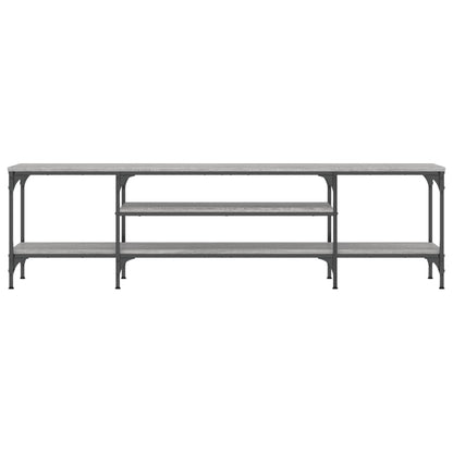 Mobile TV Grigio Sonoma 161x35x45 cm Legno Multistrato e Ferro