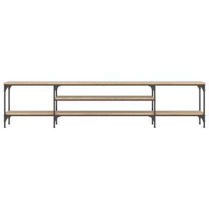 Mobile TV Rovere Sonoma 201x35x45 cm Legno Multistrato e Ferro