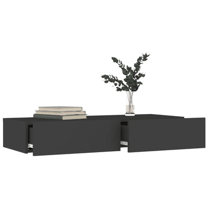 Mobile Porta TV con Luci LED Grigio 90x35x15,5 cm