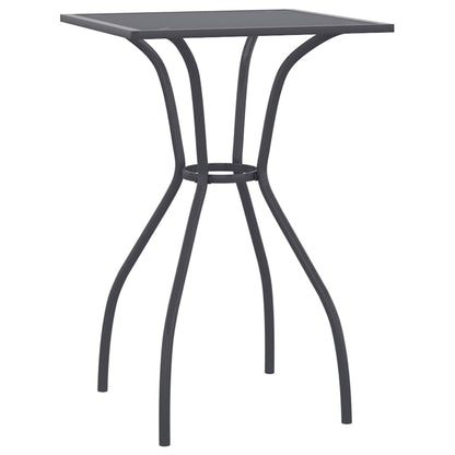Tavolo da Giardino Antracite 50x50x72 cm Rete d'Acciaio