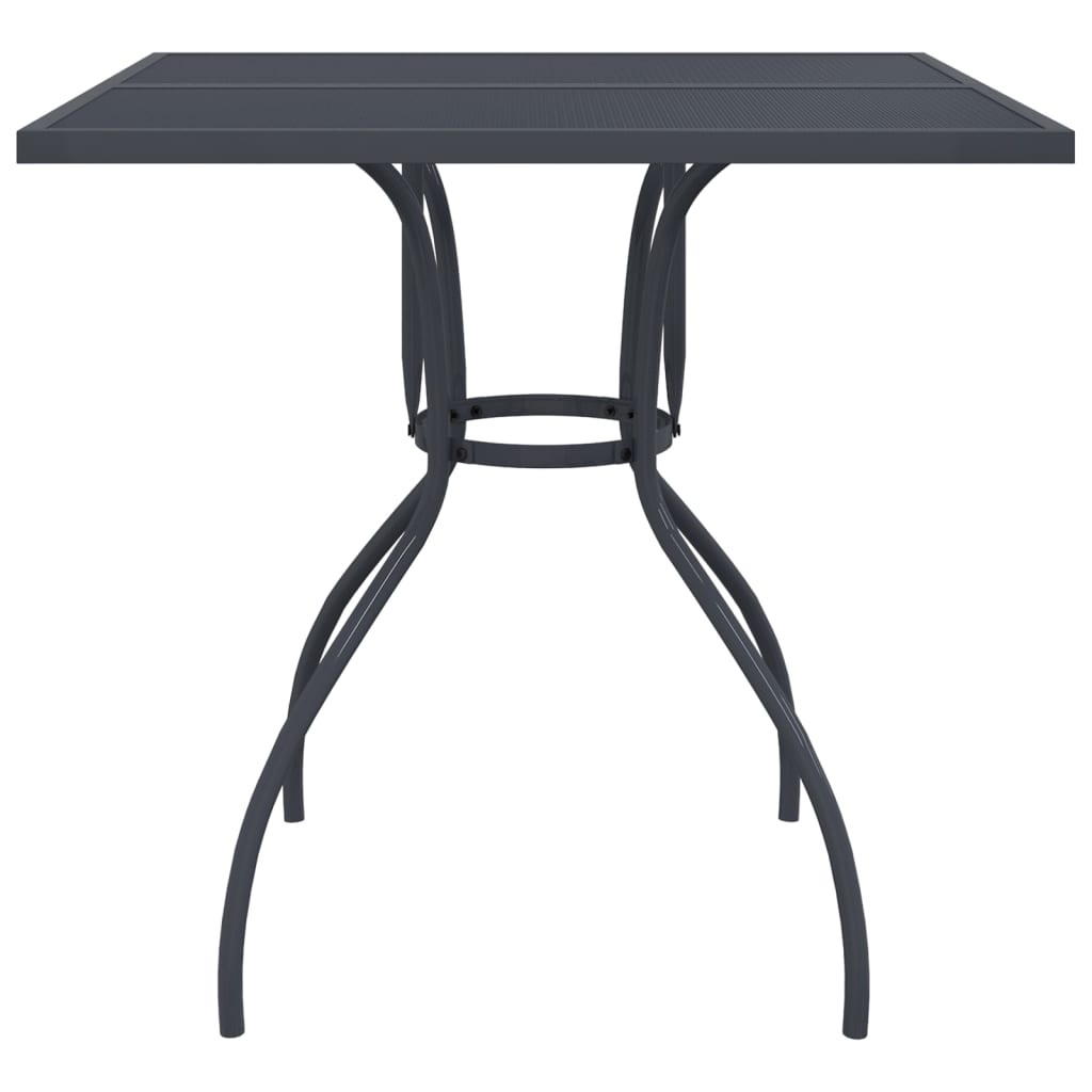 Tavolo da Giardino Antracite 80x80x72,5 cm Rete d'Acciaio