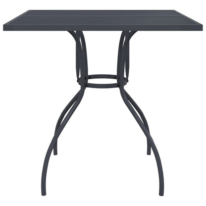 Tavolo da Giardino Antracite 80x80x72,5 cm Rete d'Acciaio