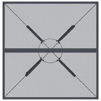 Tavolo da Giardino Antracite 80x80x72,5 cm Rete d'Acciaio