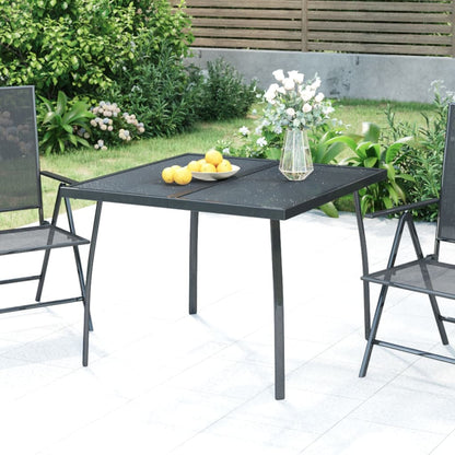 Tavolo da Giardino Antracite 100x100x72 cm Rete d'Acciaio