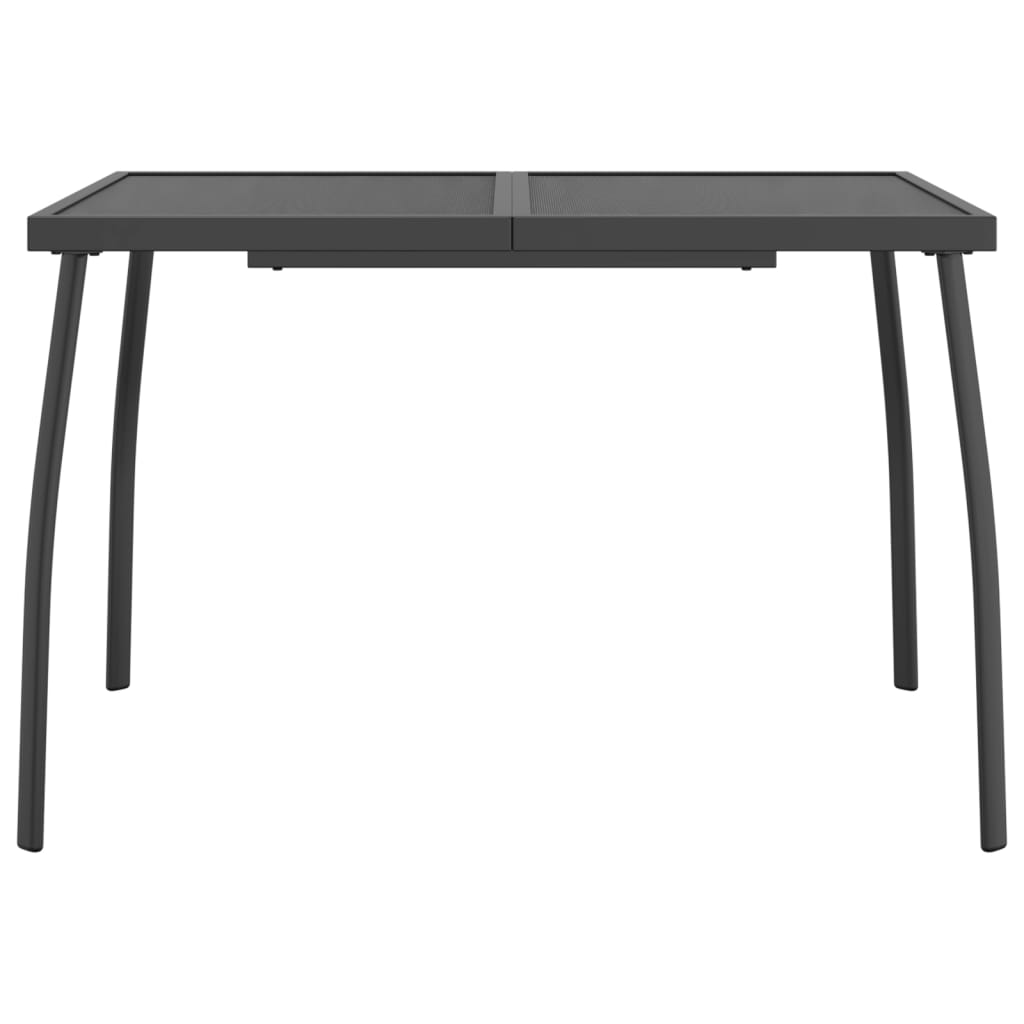 Tavolo da Giardino Antracite 110x80x72 cm Rete d'Acciaio