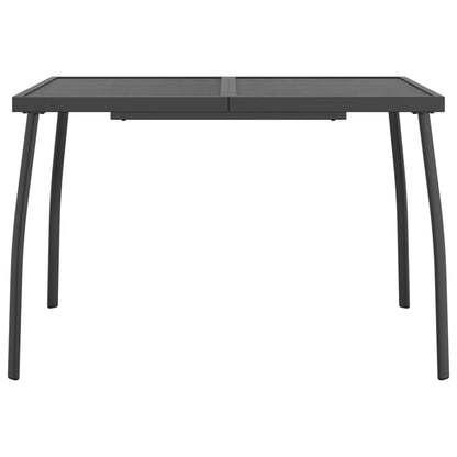 Tavolo da Giardino Antracite 110x80x72 cm Rete d'Acciaio