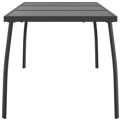 Tavolo da Giardino Antracite 165x80x72 cm Rete d'Acciaio