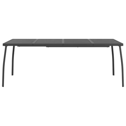 Tavolo da Giardino Antracite 200x100x72 cm Rete d'Acciaio