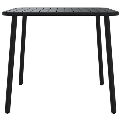 Tavolo da Giardino Antracite 80x80x71 cm Acciaio