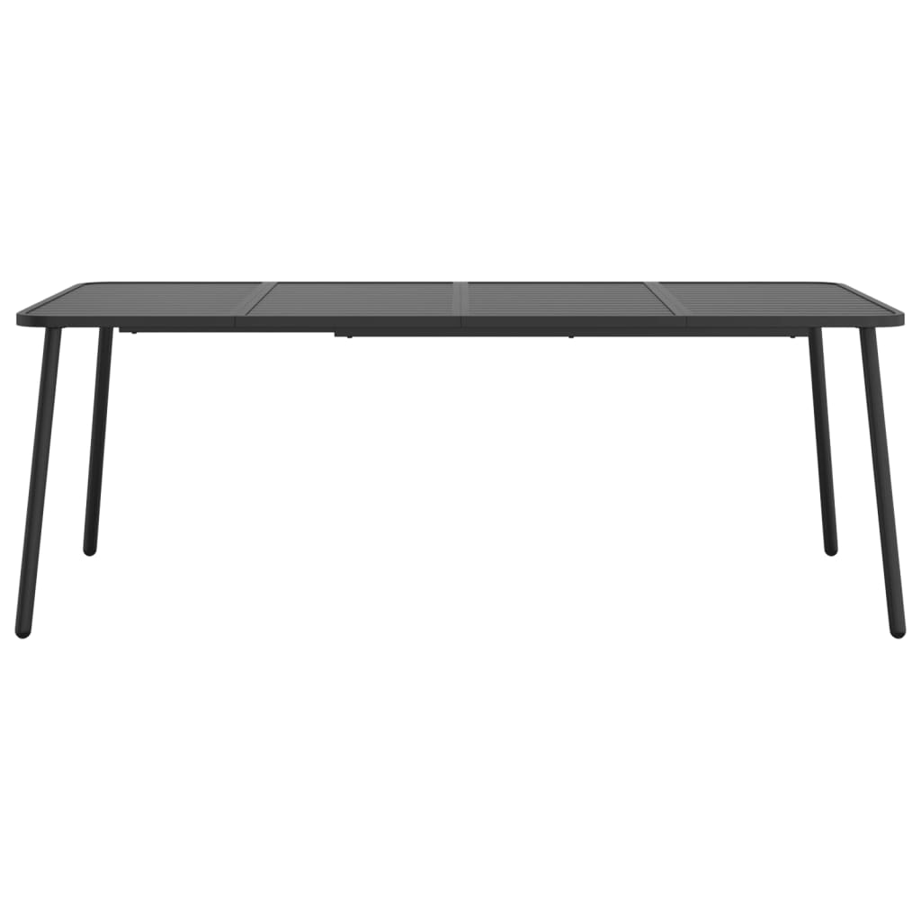 Tavolo da Giardino Antracite 200x100x71 cm Acciaio