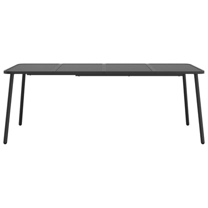 Tavolo da Giardino Antracite 200x100x71 cm Acciaio