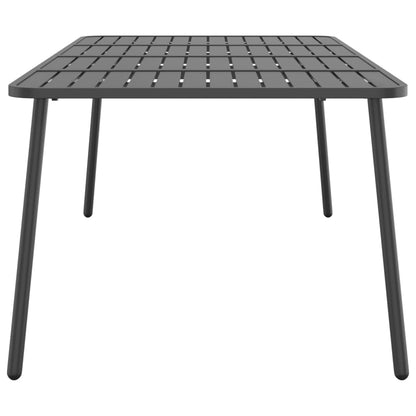 Tavolo da Giardino Antracite 200x100x71 cm Acciaio