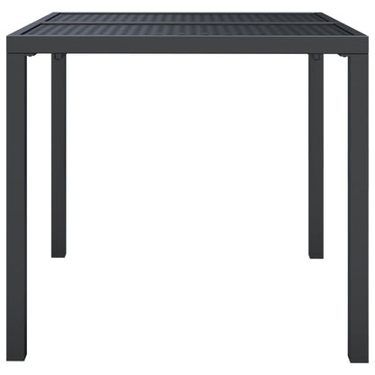Tavolo da Giardino Antracite 80x80x72 cm Acciaio