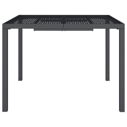 Tavolo da Giardino Antracite 100x100x72 cm Acciaio