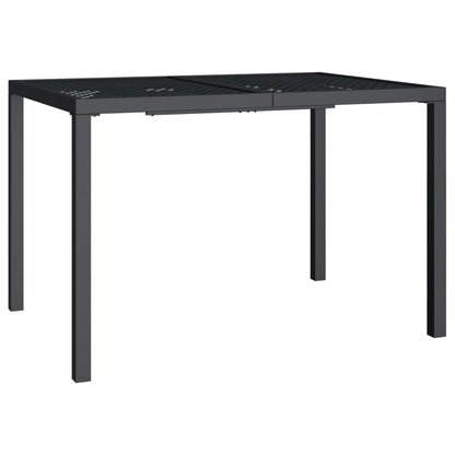 Tavolo da Giardino Antracite 110x80x72 cm Acciaio