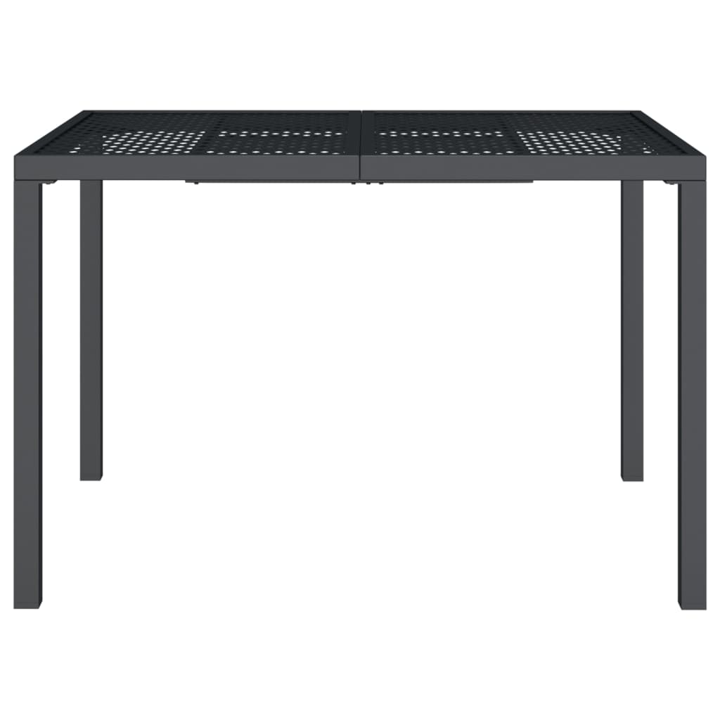 Tavolo da Giardino Antracite 110x80x72 cm Acciaio
