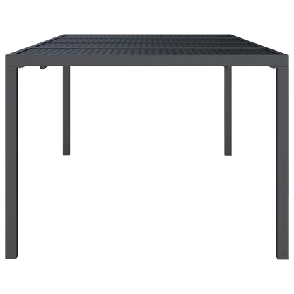 Tavolo da Giardino Antracite 200x100x72 cm Acciaio