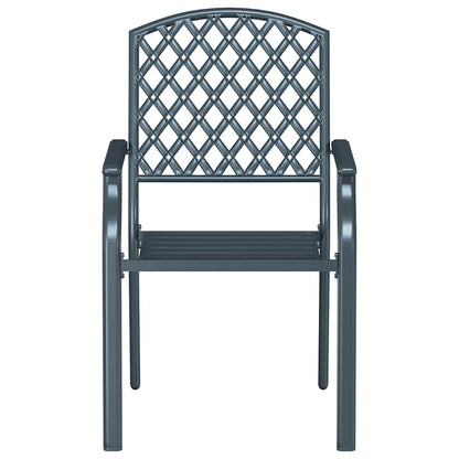 Sedia da Giardino 4 pcs Antracite 56 x 65 x 89 cm Acciaio
