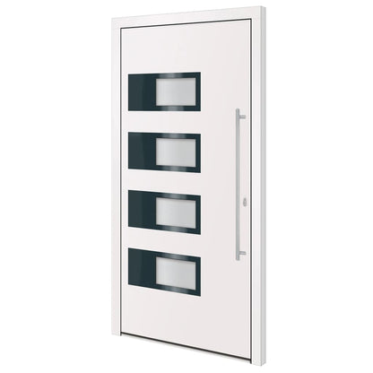 Porta Ingresso Bianca 110x210 cm in Alluminio e PVC