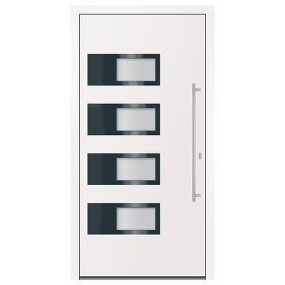 Porta Ingresso Bianca 110x210 cm in Alluminio e PVC