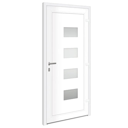 Porta Ingresso Antracite 100x210 cm in Alluminio e PVC