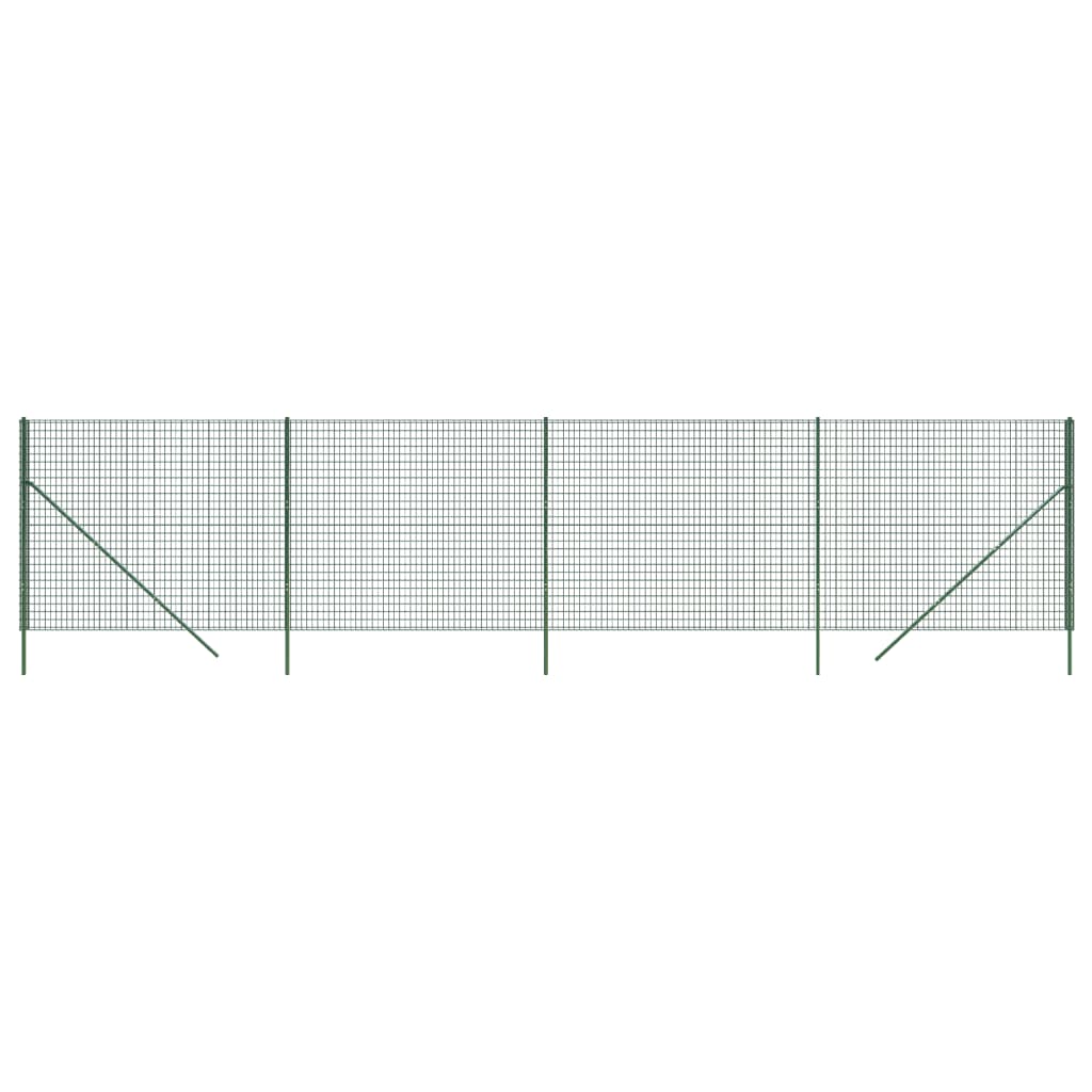 Recinzione Metallica Verde 2x10 m in Acciaio Zincato