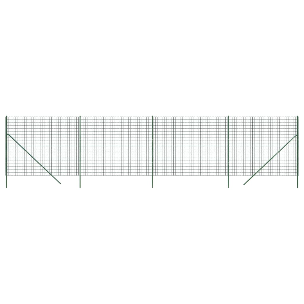 Recinzione Metallica Verde 2,2x10 m in Acciaio Zincato