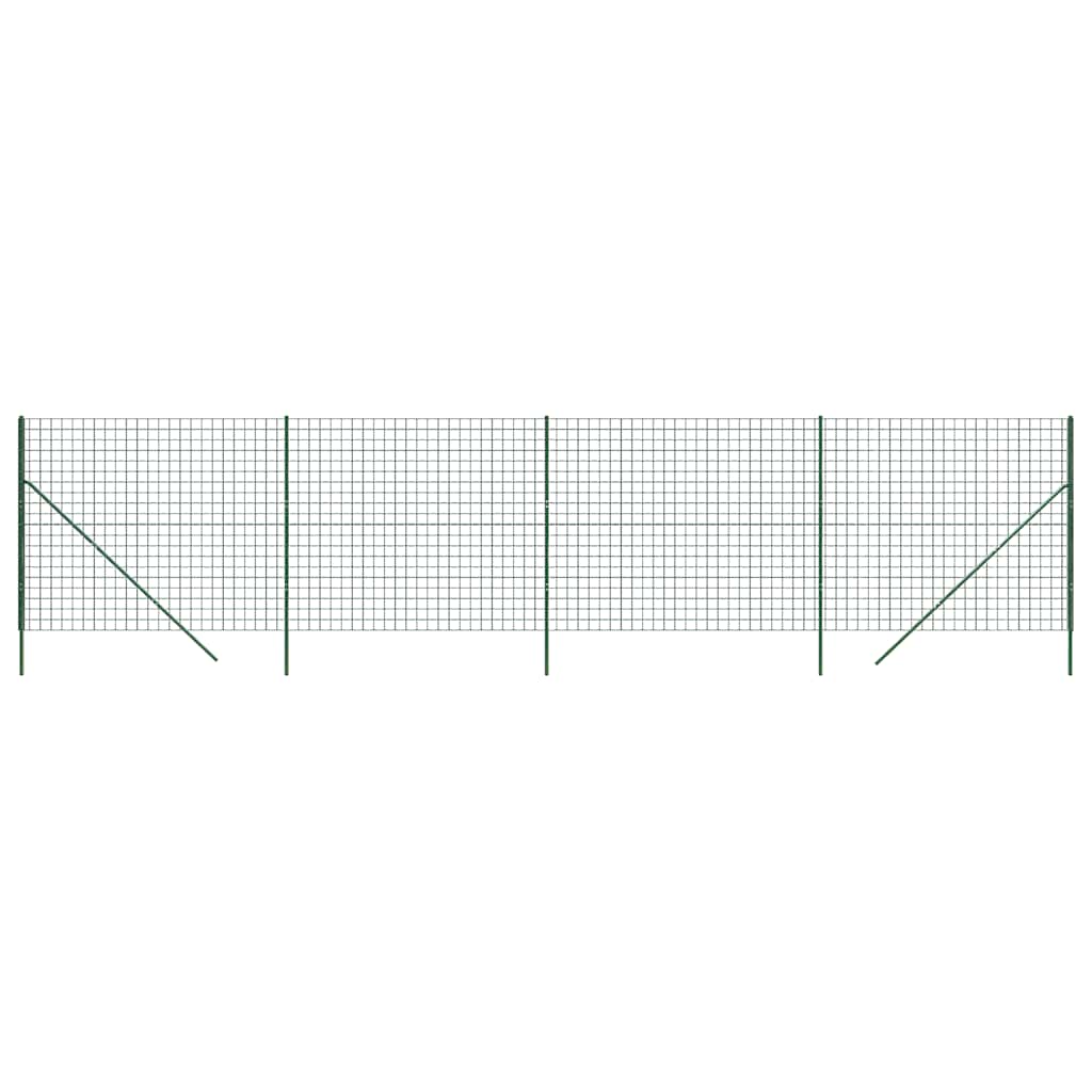Recinzione Metallica Verde 1,4x10 m in Acciaio Zincato