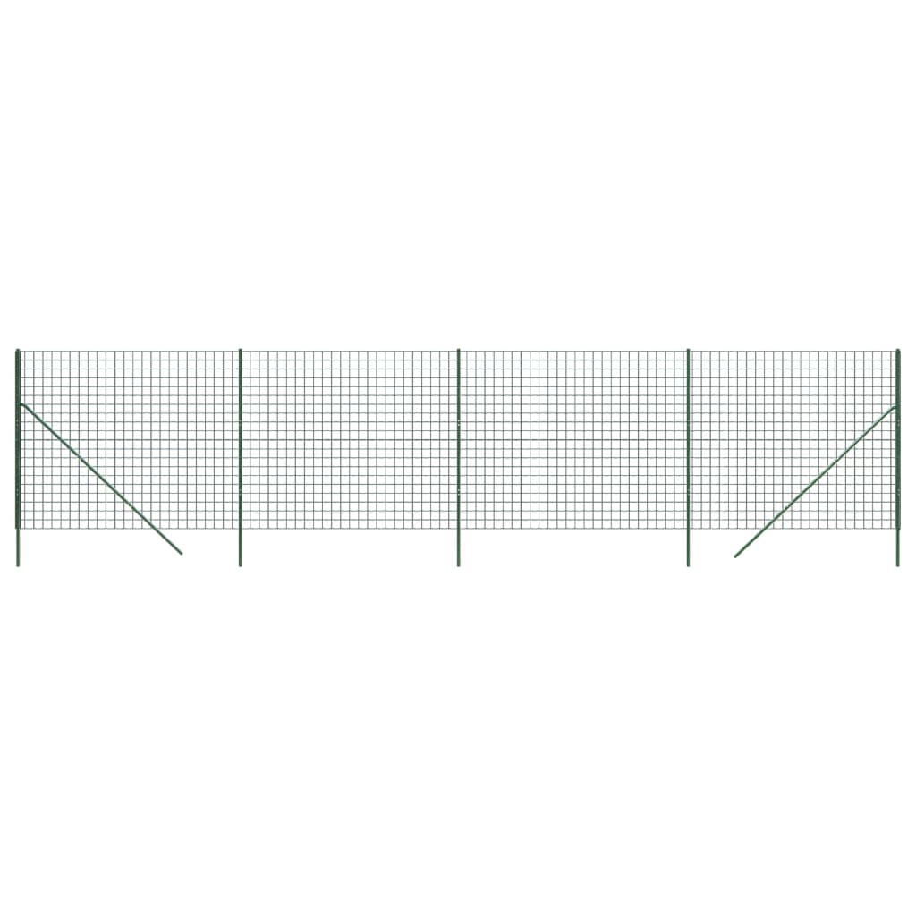 Recinzione Metallica Verde 2,2x10 m in Acciaio Zincato