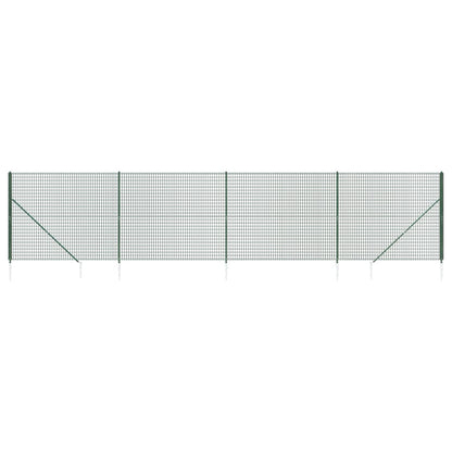 Recinzione Metallica con Picchetti Ancoraggio Verde 1,8x10 m