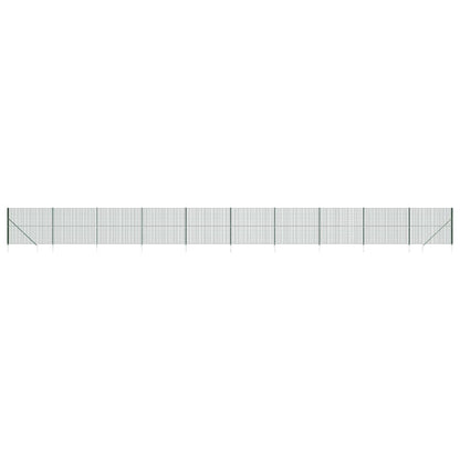 Recinzione Metallica con Picchetti Ancoraggio Verde 1,4x25 m