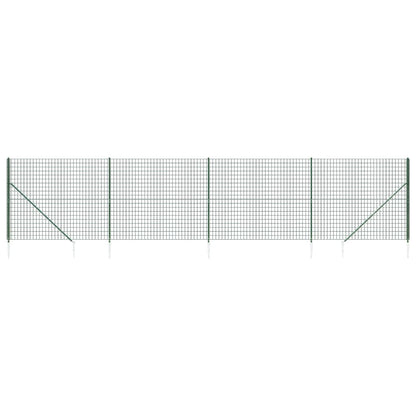 Recinzione Metallica con Picchetti Ancoraggio Verde 1,8x10 m