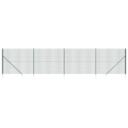 Recinzione Metallica con Picchetti Ancoraggio Verde 2,2x10 m