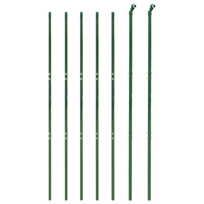 Recinzione Metallica con Picchetti Ancoraggio Verde 2,2x10 m