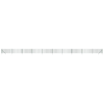 Recinzione Metallica con Picchetti Ancoraggio Verde 1,1x25 m