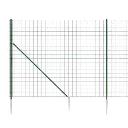 Recinzione Metallica con Picchetti Ancoraggio Verde 2,2x10 m