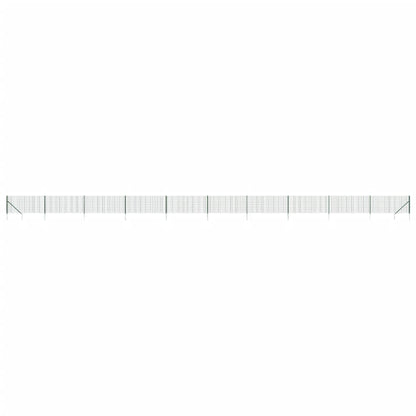 Recinzione Metallica con Picchetti Ancoraggio Verde 1x25 m