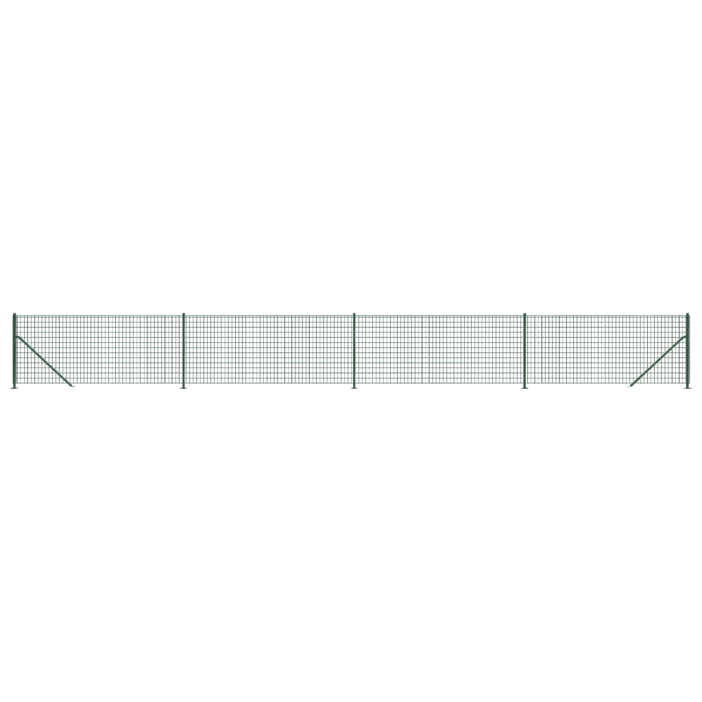 Recinzione Metallica con Flangia Verde 1x10 m