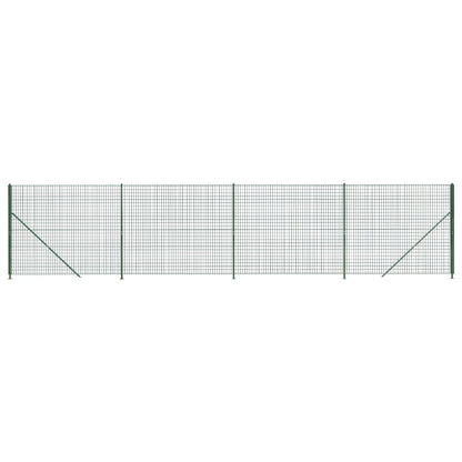 Recinzione Metallica con Flangia Verde 1,4x10 m