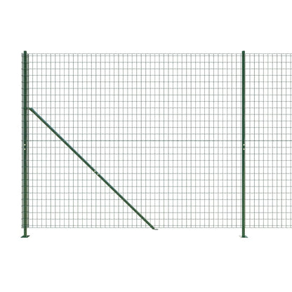 Recinzione Metallica con Flangia Verde 1,4x10 m