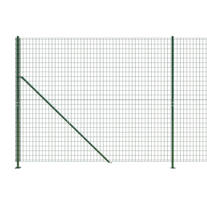 Recinzione Metallica con Flangia Verde 1,8x10 m