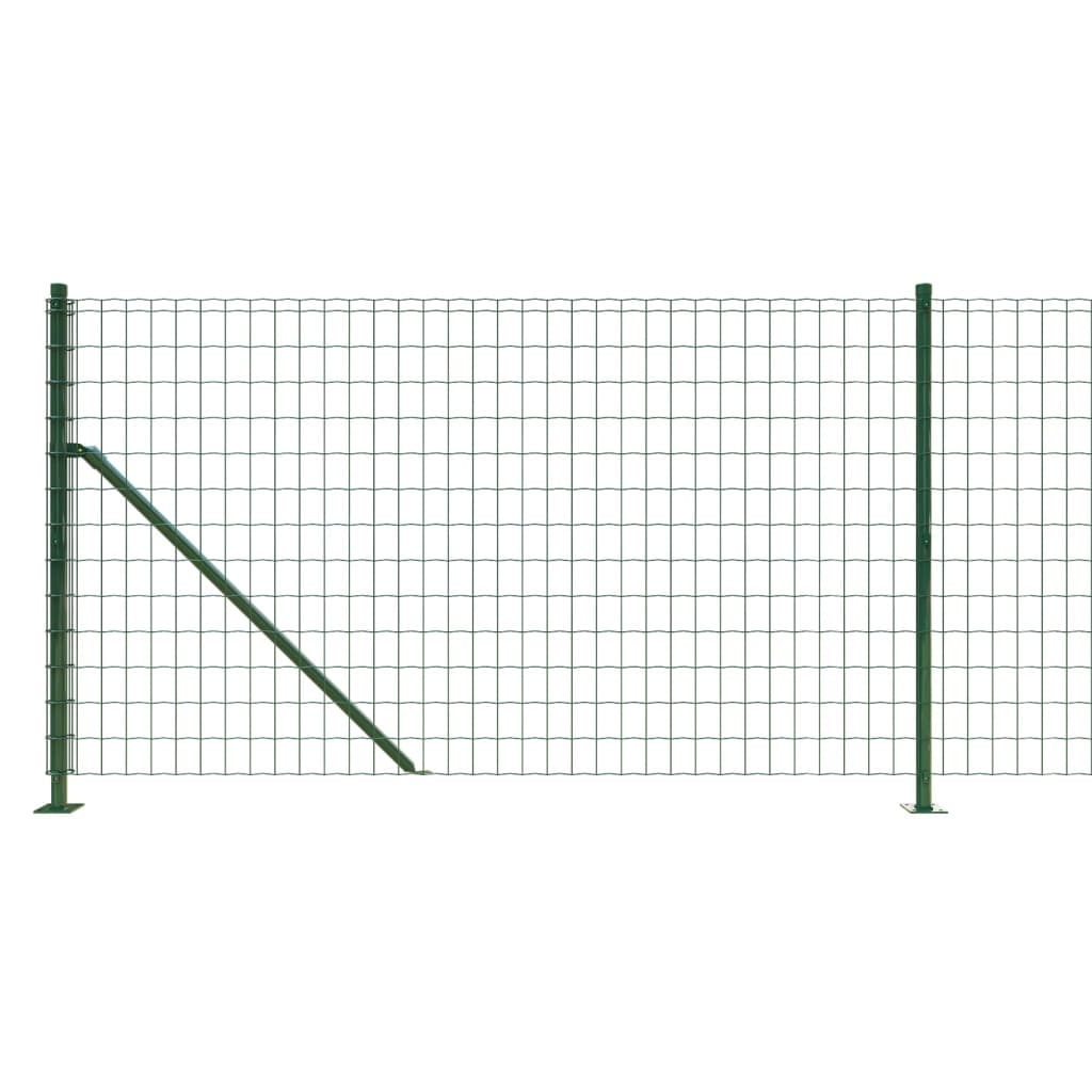 Recinzione Metallica con Flangia Verde 0,8x25 m