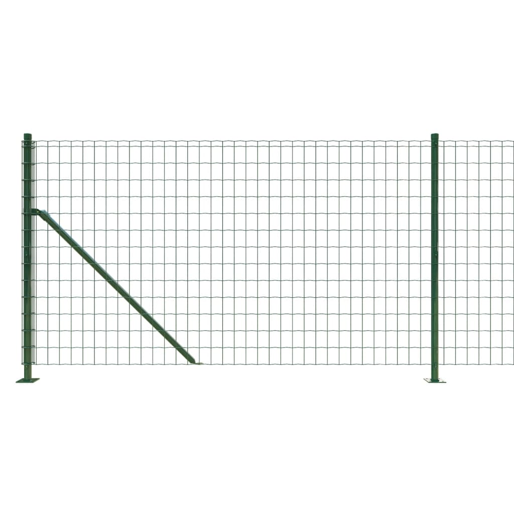 Recinzione Metallica con Flangia Verde 1,1x25 m